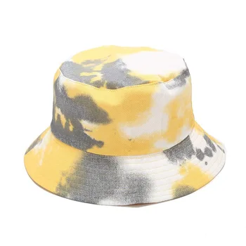 2020 Moda Ms Om Pălărie Găleată Cu Capac Panama Vara Harajuku Pălărie Găleată Vopsea Pescar Pălărie De Bumbac Reversibile Bob Găleată Cu Capac Pălărie De Soare