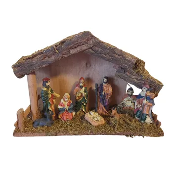 Scena Nașterii Miniaturi Copilul Isus Iesle De Crăciun Pătuț Figurine Statuie Ornament Biserica Crăciun Catolic Cadou Decor Acasă