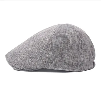 SUOGRY Brand Capac Plat Pentru Barbati Femei Lenjerie Flatcap Bereta Vara Pălărie Cald Britanic francez de Epocă Capace Și Pălărie Boina