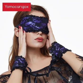 Exotice de Îmbrăcăminte Lenjerie Sexy Fierbinte Masca din Dantela Legat la ochi Patch-uri Masca de Poliție Cătușe Jucarii Sexuale Pentru Femei Erotice Pentru SM