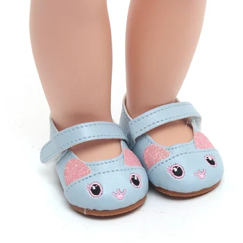 18 inch Fete pantofi papusa Drăguț pisica pantofi PU American nou-născuți încălțăminte jucării pentru Copii se potrivesc 43 cm baby dolls s147