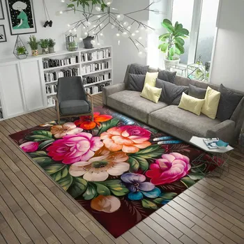 3D Flori Colorate de Imprimare Covoare pentru Camera de zi Dormitor Zonă de Covoare Hol de Mari Dimensiuni Covor de Cafea, Masă Bucătărie Covor Podea