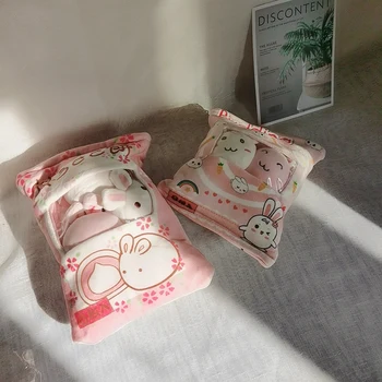 Un Sac de Pluș Budinca de Jucării Drăguț Mini Animale Bile Papusa Sakura Bunny Bomboane Punga pentru pui de Somn Perna
