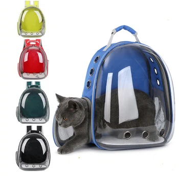 New Sosire câine de Companie pisica Transport Respirabil Sac Portabil de Companie în aer liber, de Călătorie Transparent Capsulă Rucsac Caine Pisica 5 culori