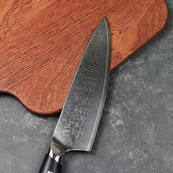 JUNSHENG 67 strat Damasc bucatarie cuțit bucătar-șef de 8 inch profesionist Japonez cuțit de bucătărie G10 se ocupe de feliere cuțit cadou
