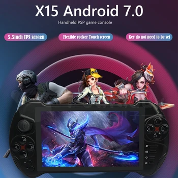 X15 Portabil Consolă de jocuri Portabile Culori Clasice Simplu Durată Quad-Core 32GB Android 7.0 Gamepad Jucători Accesorii