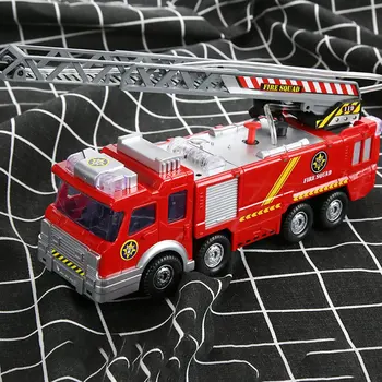 2019 FIERBINTE Copii Simulare Pompier Jucarie Jupiter Foc Camion Electric Universal Mașină de Jucărie Lumina Camion de Incendiu Poate Pulveriza Apa
