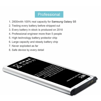 PINZHENG EB-BG900BBE Baterie Pentru Samsung Galaxy S5 Baterie G900 G900S G900I G900F G900H Cu NFC de Înlocuire Baterii