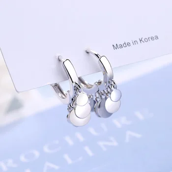 Noul Aur Stud Cercei Argint 925 Round Cercel Pentru Femei Populare Coreea De Petrecere Bijuterii Femme 2020 Pendientes