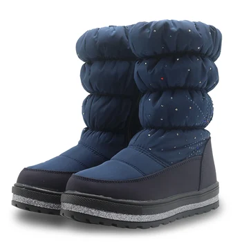 Apakowa Fete Cizme de Iarna de la Jumătatea Vițel Cizme de Zapada de Pluș Cald Impermeabil pentru Copii Pantofi de Lână Garnitură de Non-Alunecare de Copii Pantofi Plat