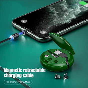 FLOVEME Magnetic USB de Încărcare Rapidă Cablu Pentru iPhone 7 8 X XS 11 12 Pro Max Huawei Iluminat Micro USB de Tip C Magnet Incarcator Cablu