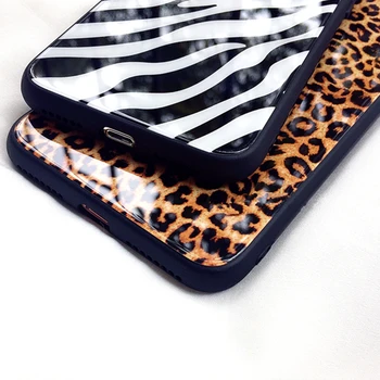 Sticla Caz Pentru Meizu M9 M8 M6 M5 Notă de Lux zebra Leopard Print slim Hard Cover Pentru Meizu v8 x8 s6 E3 Carcasa Telefon