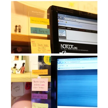 2 BUC de Plastic Monitor Mesaj de Memo Board pentru Note Lipicioase File de Telefoane pe Ecranul PC-Monitoare de Calculator Panou Lateral