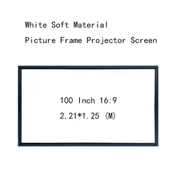 - Crezi Alb Material Moale Montat pe Perete 100inch 16:9 cadru de Imagine proiector, ecran de 4.5 CM pentru Office Home Cinema Teatru