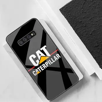 Caterpillar logo Caz Telefon din Sticla Temperata Pentru Samsung S20 Plus S7 S8 S9 S10 Plus Nota 8 9 10 Plus