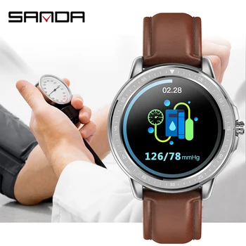SANDA 2020 Nou Ceas Inteligent Bărbați OLED Ecran Color de Ritm Cardiac tensiunea Arterială Multi-Funcție de Modul Sport smartwatch Tracker de fitness