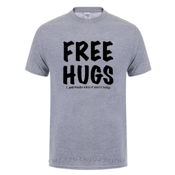 Îmbrățișări Gratuite De Imprimare Tricou Pentru Bărbați Topuri De Vara Tee O-Gat Maneci Scurte Moda Bumbac T-Shirt Tricou Om De Îmbrăcăminte De Brand