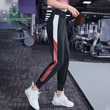 Vansydical Jogging Pantaloni Sport Femei Difuzate De Formare În Sala De Gimnastică Pantaloni În Aer Liber Respirabil Antrenament De Fitness Pantaloni De Trening Femei