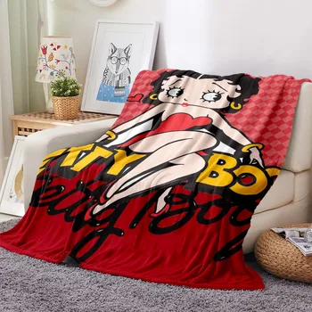 Betty Boop Flanel Pătură 3D de Imprimare de Desene animate Popeye Arunca Pătură Pentru Dormitor Acasă Fleece Pătură Picnic Călătorie Canapea Pătură Moale