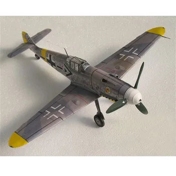 Luptător German Messerschmitt Bf-109 3D DIY Hârtie Model de Carte de Clădire Seturi de Constructii jucarii Jucarii Educative Model Militar