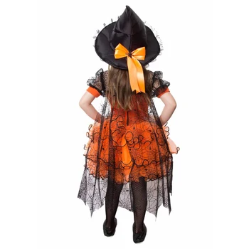 Halloween pentru Copii Fete Costum de Vrăjitoare Childs Rochie de pânză de Păianjen Dantela Curcubeu Rochie Fancy Costum Copil, Copii, Haine de Petrecere 0-5T