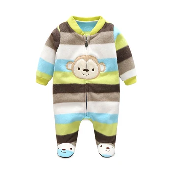 3M-12M Salopetă pentru Copii de Iarna Cald Îmbrăcăminte Fleece Set pentru Baieti Maimuță de Desene animate pentru Fete Haine pentru Nou-născuți Salopete Salopeta Baby