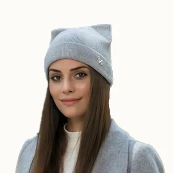 2018 Noi de Iarnă Pălării Tricotate Pălărie Cald Urechi de Pisică Fată Mare Moda Femei Lână Chelioși Femei Capac Capace trilby balaclava căciuli