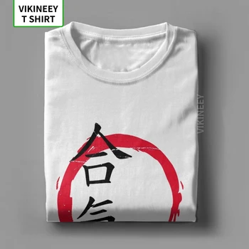 Aikido T-Shirt pentru Bărbați Japonia Artă Marțială Maneca Scurta Slim Fit Teuri Crewneck Bumbac Haine 3XL Tricou Baieti Streetwear