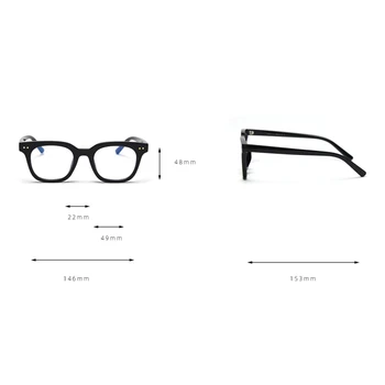 Kachawoo optice, ochelari de calculator pătrat pentru barbati black mici tr90 rame de ochelari retro femei anti blue light articole pentru cadouri