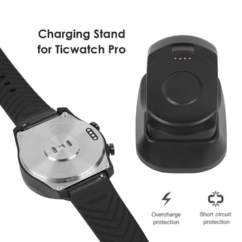 ALLOYSEED 1m Magnetic USB Cablu de Încărcare Încărcător de birou de Andocare Leagăn Pentru Ticwatch Pro/Pro 2020 Ceas Inteligent de Încărcare Suportul